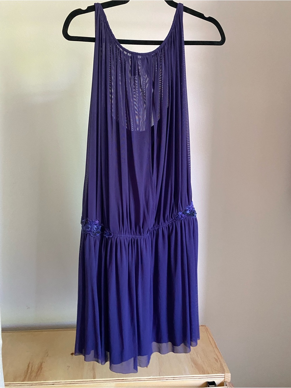 Free People Sheer Sleeveless Purple Overlay Dress - Picture 2 of 3